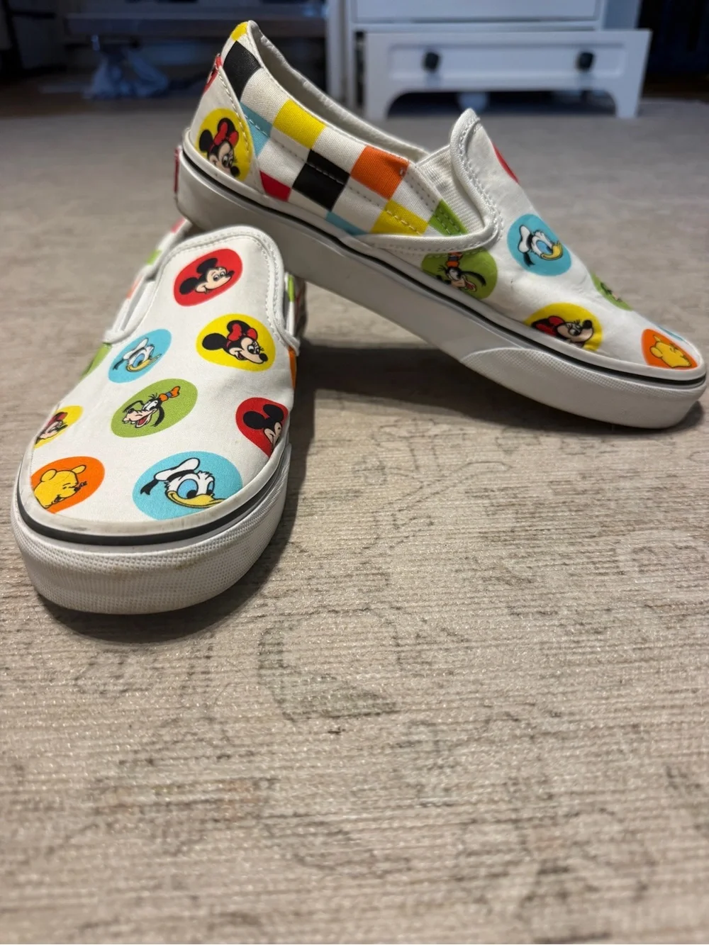 Disney x Vans Colorful Mickey and Friends - size 7.5 W/ 6.0 M.